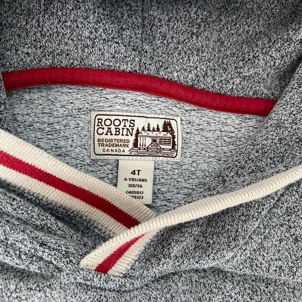 Roots Cabin Girls Cozy Hoodie Dress Tunic Grey Size 4T - Picture 4 of 8